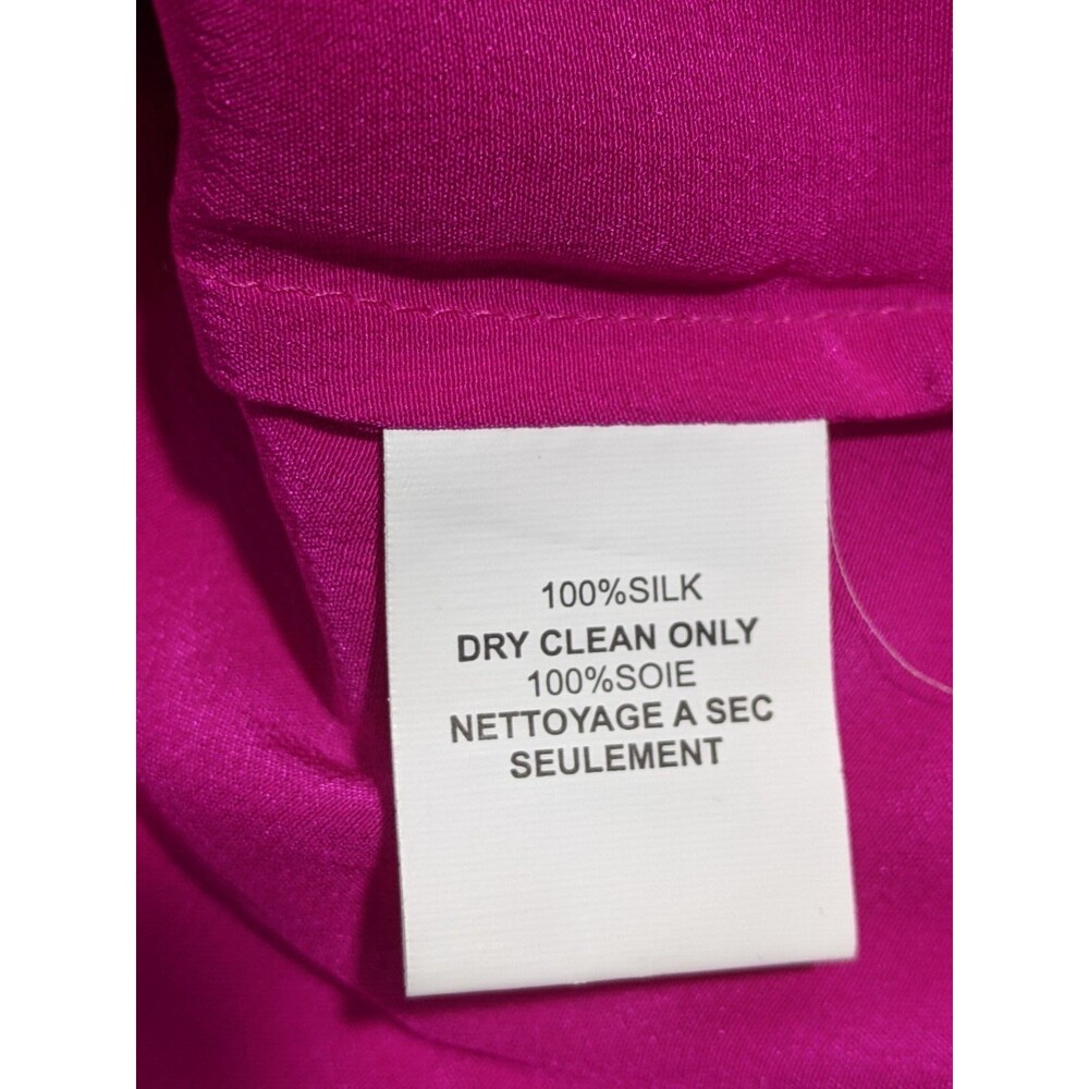 Trina Turk Hot Pink Silk Scoop Neck Layered Tank Top - Picture 8 of 9